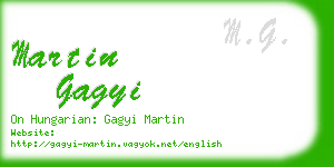 martin gagyi business card